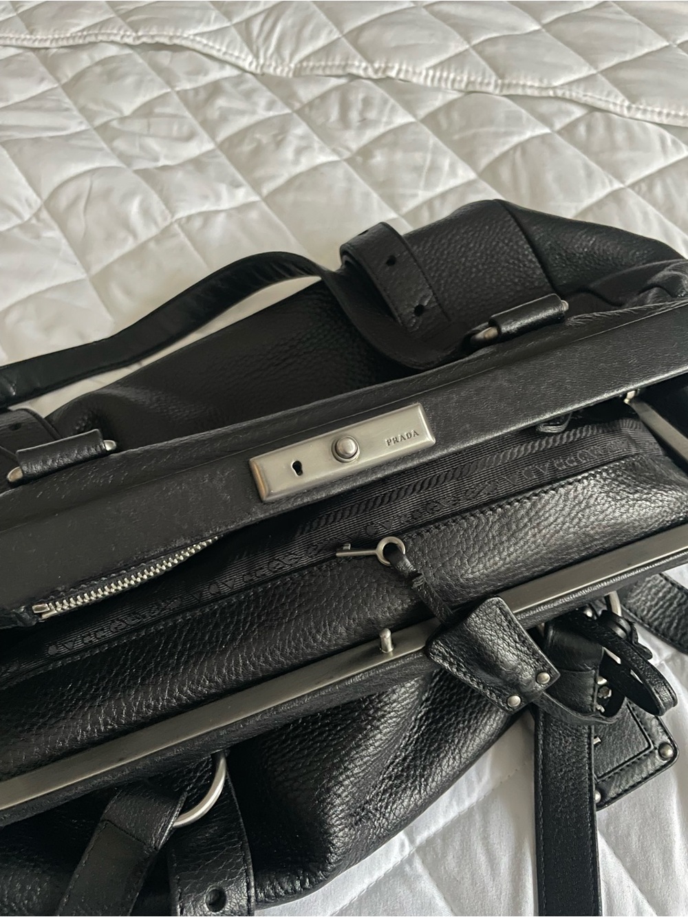 Prada Vintage Clasp Shoulder Bag - Picture 5 of 13
